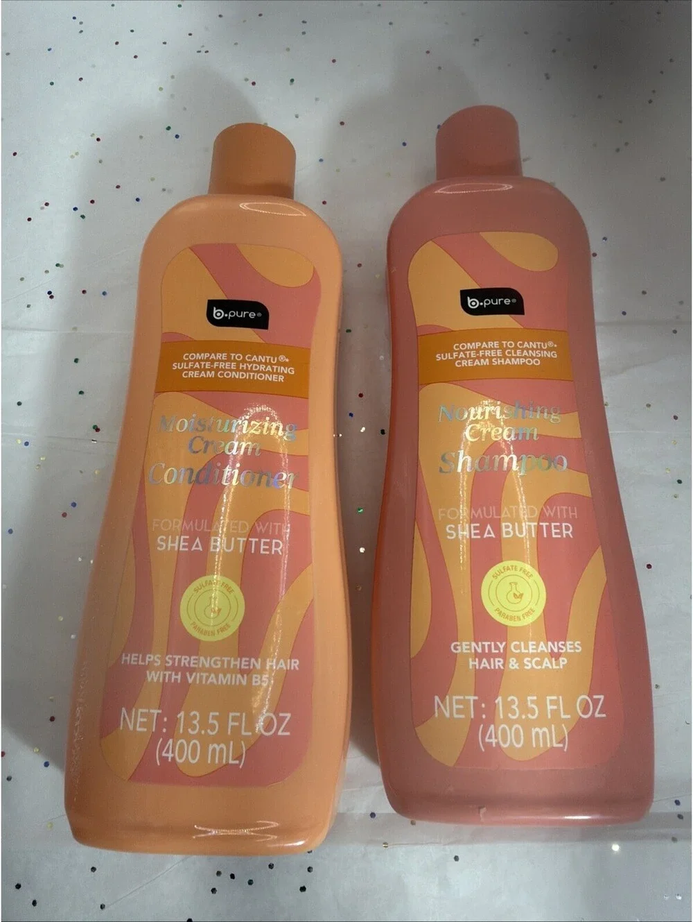 B.Pure Shea Butter Moisturizing Cream Shampoo & Conditioner Set 13.5 oz Each